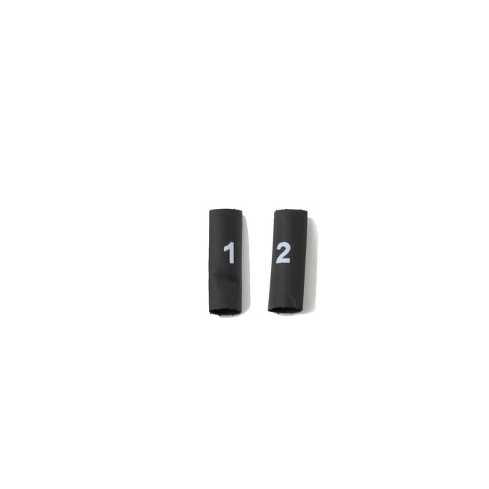 Black 3:1 3/16" Heat Shrink Number Set 1-2