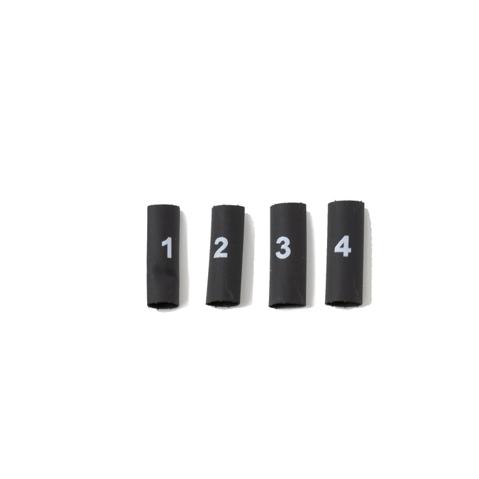 Black 3:1 3/16" Heat Shrink Number Set 1-4
