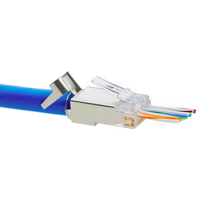 Cat6/6A Shielded RJ45 Pass Through Crimp Ends