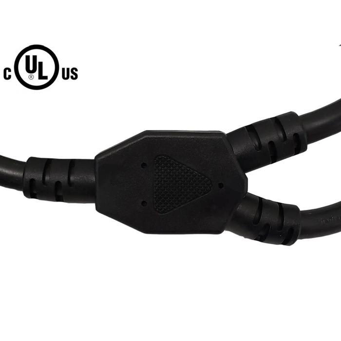 NEMA 5-15P to dual IEC Splitter