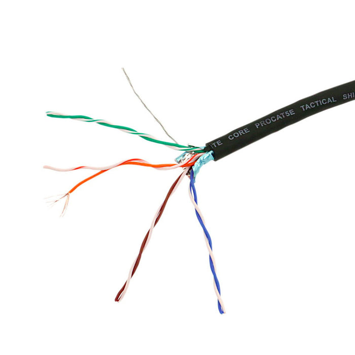 Elite Core PROCAT5E-S-500 Tactical Shielded Soft CAT5E Bulk Cable 500' Spool