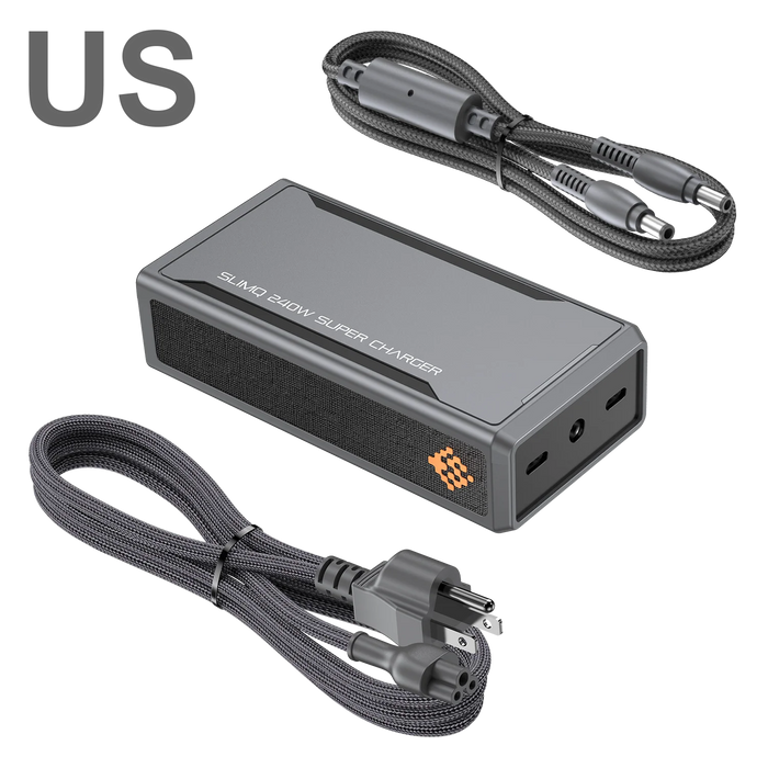 SlimQ 240W DC & USB C GaN Charger