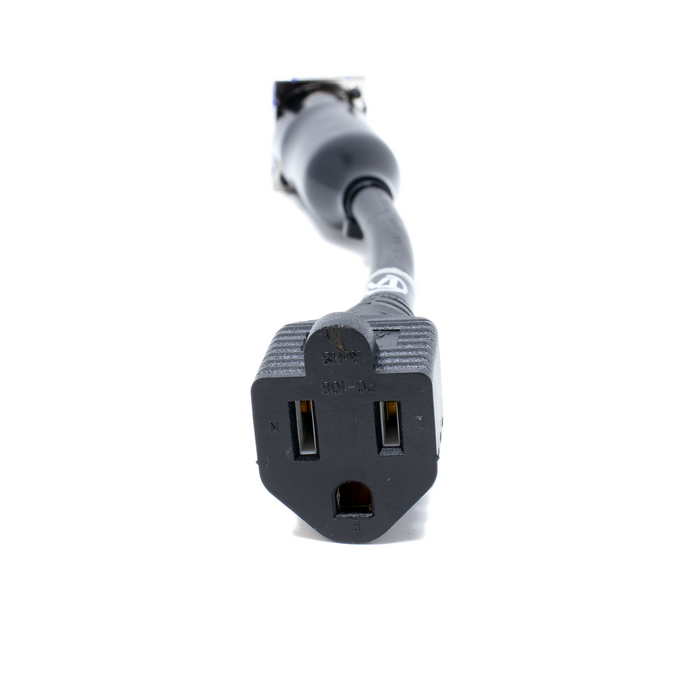 PowerCON Blue panel mount to Female AC Adapter
