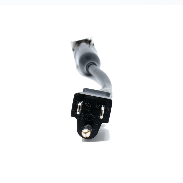 Male 5-15P to PowerCON White panel mount adapter