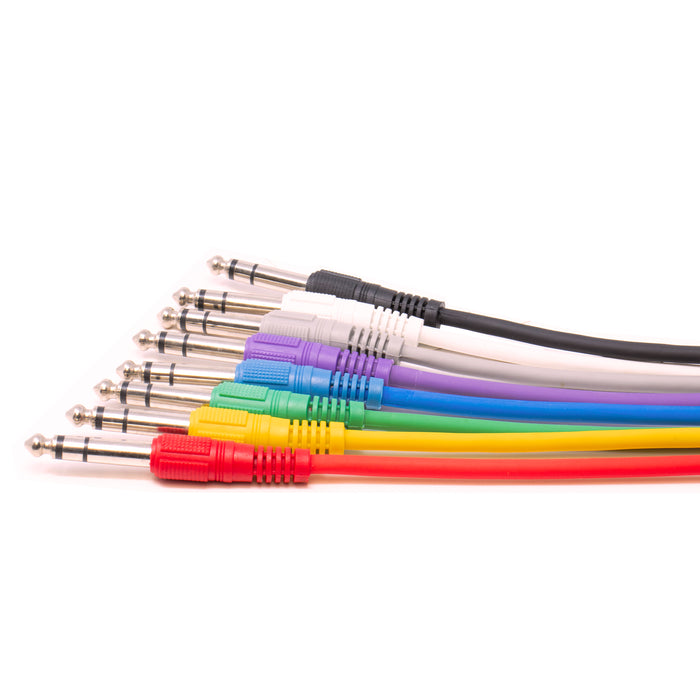 1.5' TRS 1/4" to TRS 1/4" Patch Cables (8-Pack)