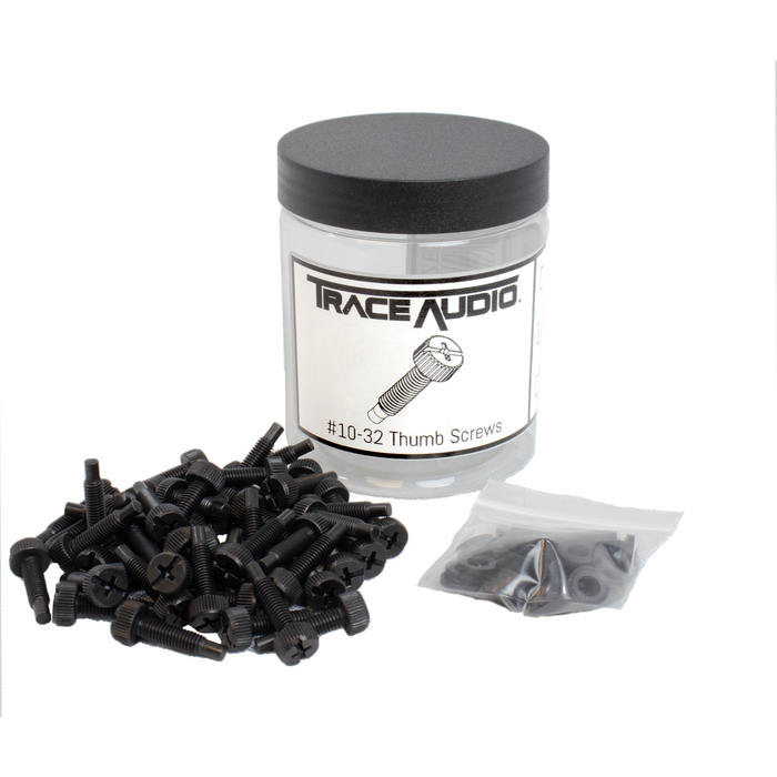 10-32 Thumb Screws Black for 19" rack equipment